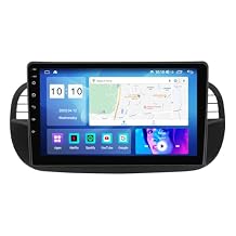 Android car Radio for Fiat 500,9 inch Car Stereo Touch Screen Upgrade with Wireless CarPlay/Android Auto GPS Navigation WiFi FM Radio Head Unit,2G+32G