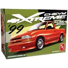 AMT 1999 Chevy S-10 Xtreme Pickup 1:25 Scale Model Kit New Tooling Grille Parts, 119 Pieces, 4.3L V6 Vortec Engine, Goodyear Tires, Full-Color Decals Skill Level 2 Paint & Glue Required