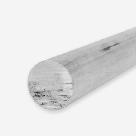 6061 Aluminum Round Bar, Unpolished (Mill) Finish, Extruded, T6511 Temper, ASTM B221, 1" Diameter, 36" Length, OnlineMetals