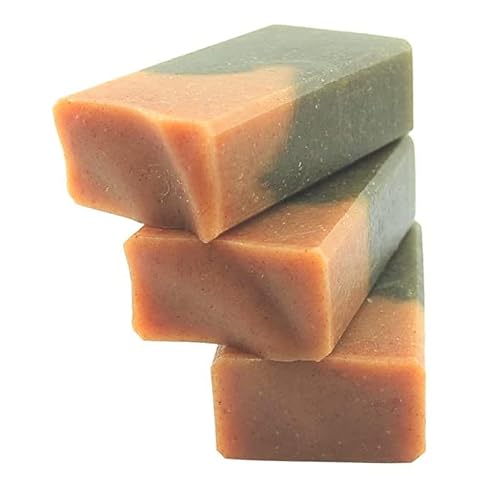 Traverse Bay Bath and Body- All natural handmade cold process bar soap,Patchouli Tangerine with colloidal oatmeal and nettle, essential oil soap. 3 bar pack 16  oz. Made in the USA