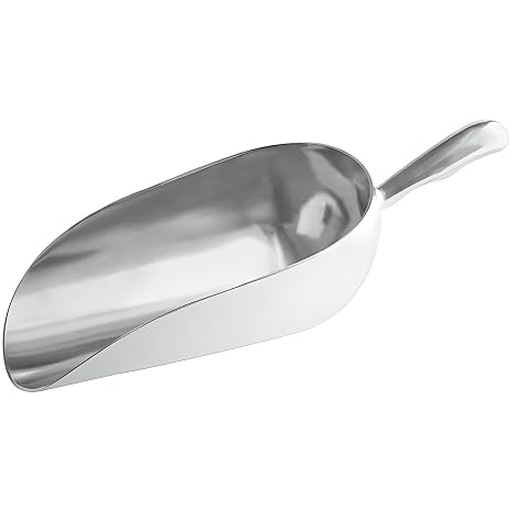 OCS Parts Aluminum 15.25-Inch Food and Ice Scoop | 85-Ounce | Professional Grade Scooper for Ice, Flour, Candy, Sugar, Rice, Popcorn, Coffee, and Beans for Home or Commercial Kitchens