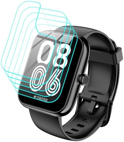 for SENBONO Smart Watch IDW25 Screen Protector [5 Pack] HD Clear Soft PET Film [Anti-Fingerprint] [Anti-Scratch] Compatible for WNH Mikego VRPEFIT KALINCO BOOOMIC SENBONO IDW25 Smartwatch