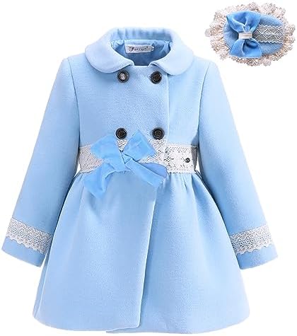 Pettigirl Girl Winter Blue Warm Fall Dress Coat Kids Toddler Casual Jacket Clothing Size 2 3 4 5 6 7 8 9 10 11 12