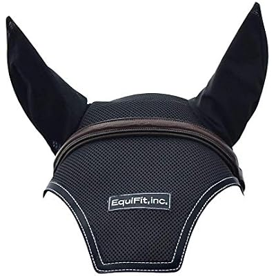 EquiFit Ear Bonnet Logo Horse Black
