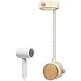 MiOYOOW Hair Dryer Holder, 360 Adjustable Blow Dryer Stand, Instead of Handheld, Suction Cup Hairdryer Organizer Rack for Bathroom