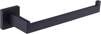 GERZWY SUS 304 Stainless Steel Bathroom Hand Towel Holder Matte Black Towel Ring for Bath Kitchen Garage Heavy Duty Wall Mounted FG1606-BK