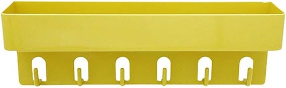 FMURY Bathroom Shelf Punch-Free Seamless Rack with Hooks Bathroom Storage Rack On Bathroom Wall Firmly adsorbed Surfaces 19X19X28cm(D)