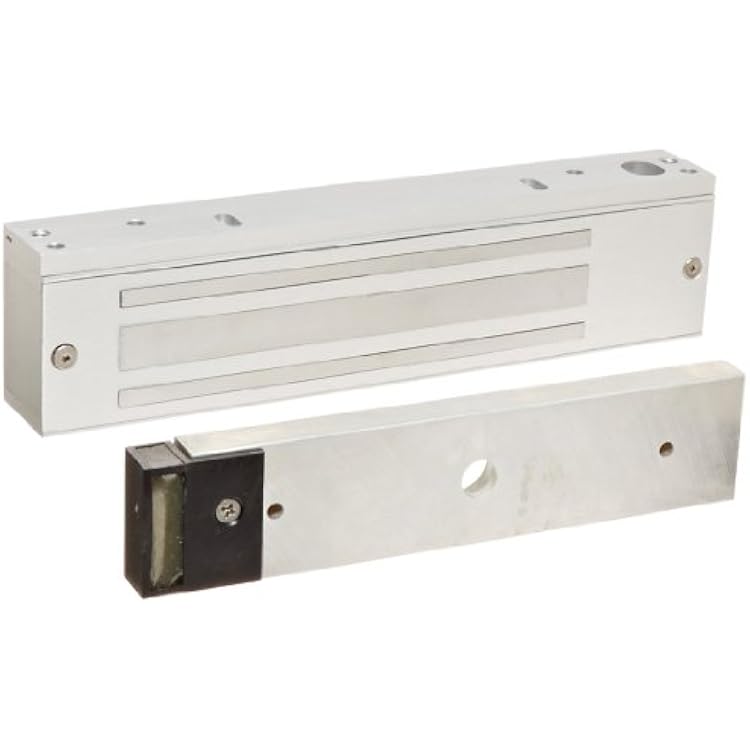 SDC 1581 Series EMLock Single Aluminum Electromagnetic Lock with Door Position Sensor and Surface Mount, 1224 VDC, 650 lbs Holding Force, 8-34 Length x 2-18 Height x 1-14 Depth Pack of 1