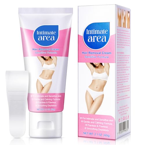 Painless Hair Removal Cream for Women & Men, IntimatePrivate Hair removal cream for body, back & legs, Flawless,Bikini,Genitals,Armpits, For Women, All Skin Types
