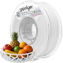 YXPOLYER PLA Filament Food Grade 1.75mm 1kg for 3D Printing, PLA+ White 3D Printer Filament with Transparent AMS-Compatible Filament Spool