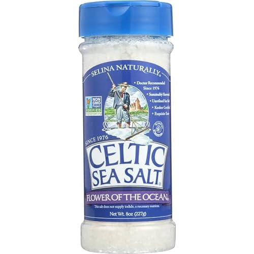 Flower of the Ocean Fleur de Sel Celtic Sea Salt Shaker, 8 Ounce