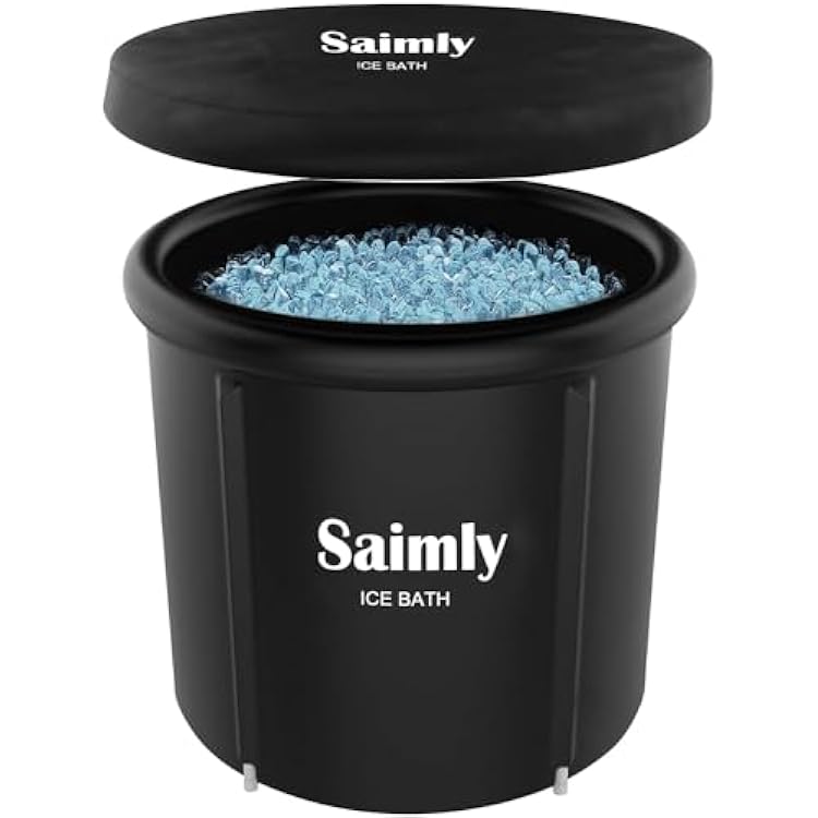 Susbie 30H Large Size Ice Bath Tub for Athletes,Multiple Layered Portable Ice Bath Tub for Recovery and Cold Water Therapy, Cold Plunge Tub for Outdoor,Durable Nylon Fabric Design-85 Gal Capacity