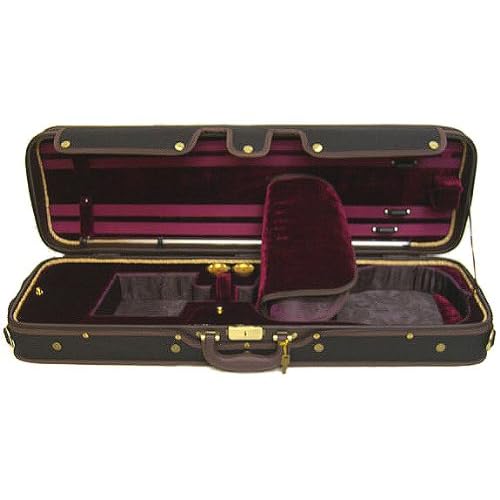 SKY Euro-Style 44 Full Size Violin Case Oblong BlackMaroon