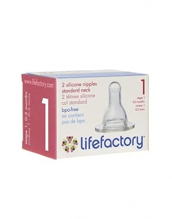Lifefactory - Vented Silicone Nipples (Stage 1)