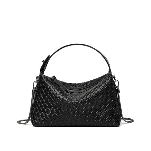 DORIS&JACKY Small Top Handle Tote Bag for Women Designer Vegan Crossbody Purse with Metal Chain Strap | Small, Designer, Vegan, Top Handle