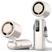 Portable Handheld Turbo Fan, 1-100 Gear Wind, Battery Operated, Up to 23 Working Hours, 3 IN 1 Personal Fan with Air Turbo Tech, Cooling Essentials for Indoor/Outdoor(Gold)