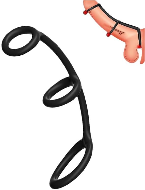 Male Flexible Silicone 3-in-1 Training Ring, Lightweight Exercise Ring for Endurance Training