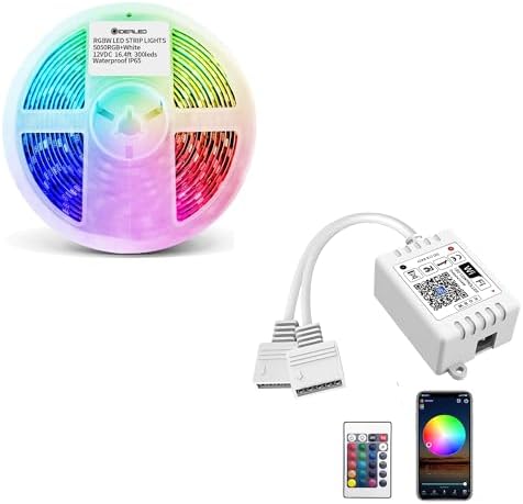 GIDEALED Smart Wifi RGBW LED Strip&RGBW Controller with RF Remote Control