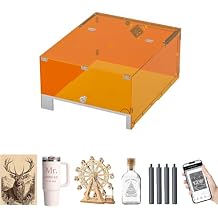 Laser Engraver Enclosure for K15 Pro Laser Engravering Machine, 280x470x210mm, Fully Enclosed Eye Protection Shield with Built-in Smoke Extraction Fan, Auto-Stop Safety Feature