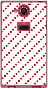 SECOND SKIN Dot Stripe White x Red Soft TPU Clear / for AQUOS ZETA SH-03G/docomo DSH03G-TPCL-701-J107