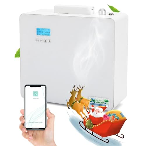 Mxmoonant Acrylic Scent Air Machine for Home 800ml HVACStand Alone Scent Diffuser Cold Air Nebulizing Machine Waterless for Large Room Office
