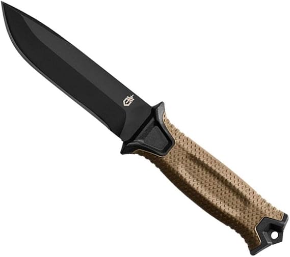 Gerber Outdoor Knife Strong Arm Straight Blade, Coyote Brown