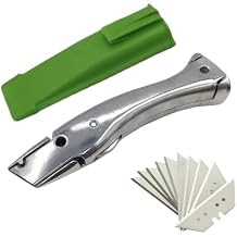 Dolphin Shaped Stainless Steel Knife Dolphin PVC Zinc-aluminum Alloy Handle Roll Floor Cutter Knife Wallpaper Carpet Cutting Tool with 10pcs Blade (2)