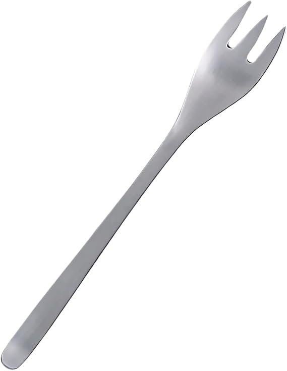 Sori Yanagi Simple Form Cutlery for Easy Use, Tsubamesanjo Stainless Steel Dessert Fork, Sleek Design for Smooth Taste and Dishwasher Safe, Brushed Finish