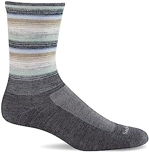 Sockwell Womens Desert Stripe Essential Comfort Crew Sock