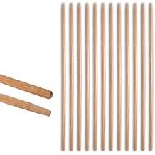 MARSHALLTOWN Standard 60 Inch Tapered Broom Handle 12 Pack, 60 Inch x 1 1/8 Inch Wooden Broom Stick Pole, Fir Hardwood, Brush and Broom Handles, Tapered Wood Handle Bulk, Made in USA, 4844