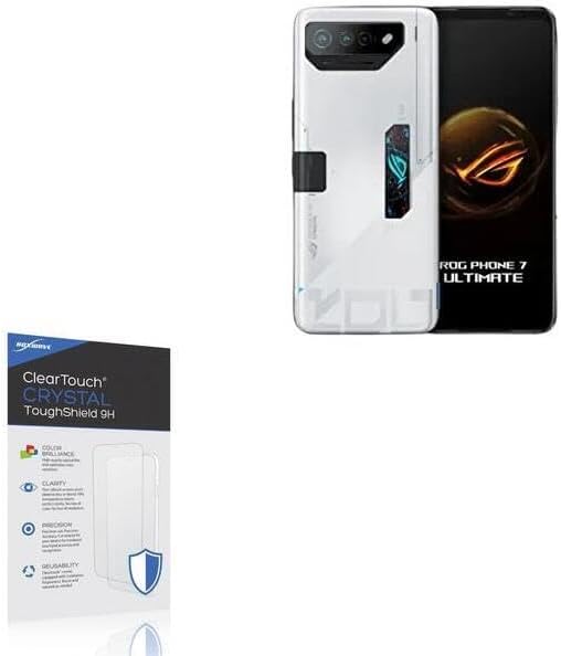 BoxWave Screen Protector Compatible with ASUS ROG Phone 7 - ClearTouch Crystal ToughShield 9H (2-Pack), Clear 9H Tough Flexible Film Screen Protector