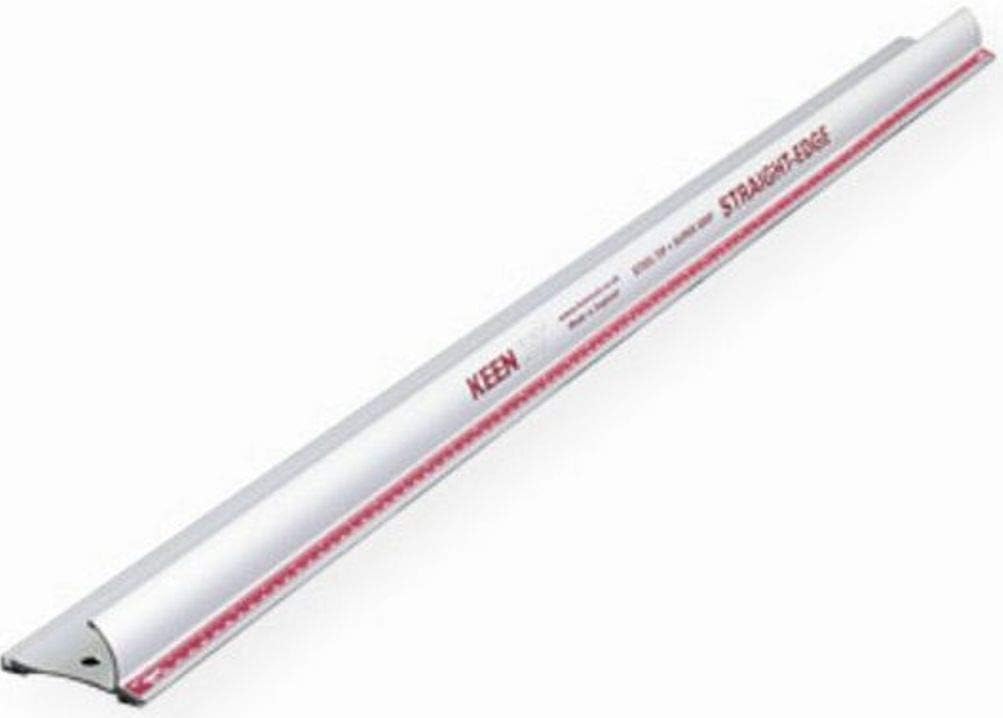 IS48 Model 60004 Precision 48 Safety Straight Edge, Lightweight Anodized Aluminum Frame, Full-Length Imperial Scale, Two Full-Length Silicone Grip Cords Protect and Clamp Your Materials