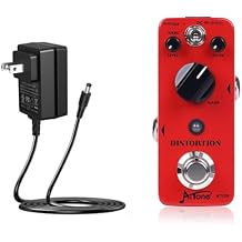 AITONE Distortion Pedal (AT-05) and DC 9V Power Supply (500mA) Adapter