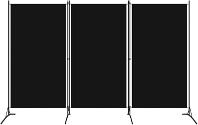 3 Panel Room Divider Screen 102.4 x 70.9 Inches Foldable Privacy Partition with Breathable Fabric for Bedroom Office and Patio