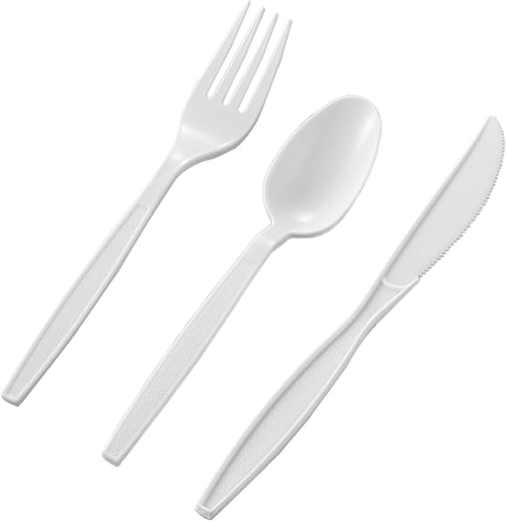 100pcs plastic forks spoons and knives