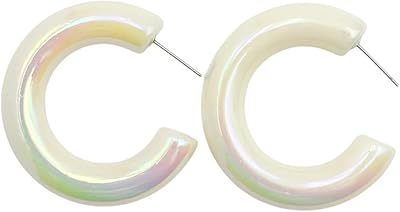 New 2026 ColoRIFul C Shape Acrylic Hoop Earrings Women Trend Accessories Fashion Round Earrings Designer Jewelry Gift Jewelry Fashion Accessories Creative Gift