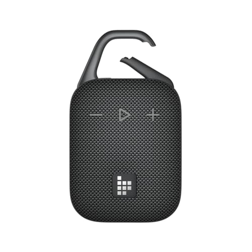 Tronsmart Mirtune H1 Outdoor Bluetooth Speaker, Portable Speaker, 20H Playtime, Loud Sound and Punchy Bass, Integrated Carabiner, IPX7 Waterproof, Customize EQ, BT 5.3 for Cycling, HikingBlack