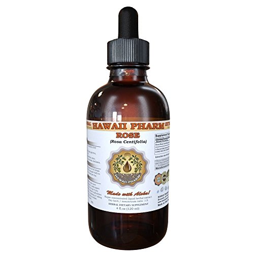 HawaiiPharm Rose Liquid Extract, Rose Rosa Centifolia Petals Tincture, Herbal Supplement, Made in USA, 2 fl.oz