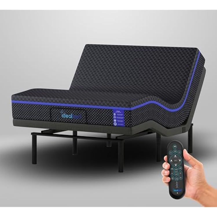 iDealBed G4 Nova Luxury Memory Foam Mattress  4i Custom Adjustable Bed, Pressure Relief Support, Cooling Temp Regulation, Advanced Silent Operation, Massage Nova Medium Soft, Twin XL