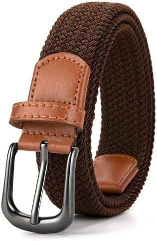 CHAOREN Woven Boys Belt, 1.25 Elastic Braided Kids Belt, Casual for Golf And Baseball