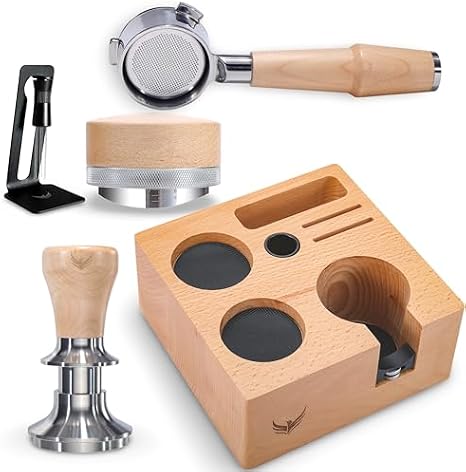 Espresso Accessories Kit 54mm For Breville Includes WDT Tool, Tamper Station, Open Portafilter, Precision Tamper & Adjustable Distributor