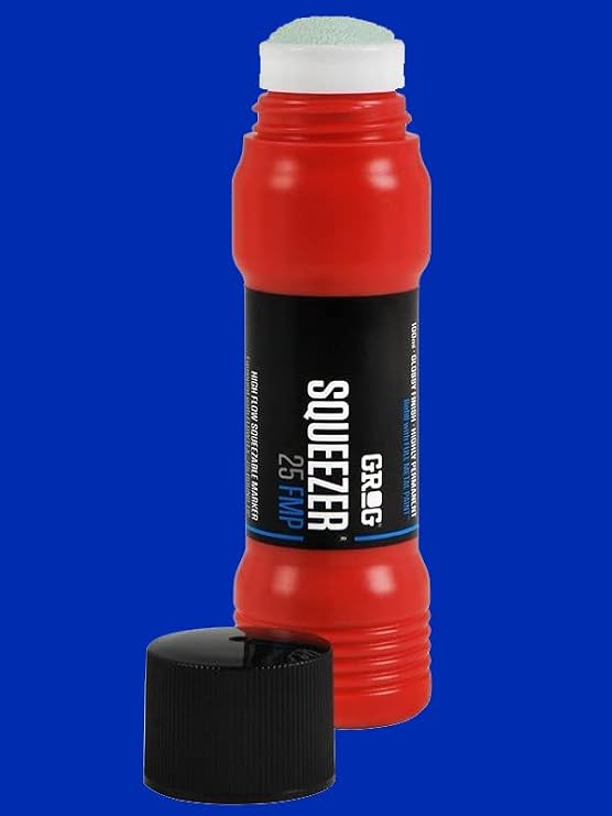 Grog 25 Squeezer Refillable Paint Marker 25mm Supplied by Graff-City (Dipped Blue - FMP-04)