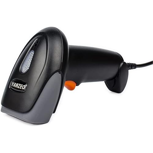 Yanzeo 1D Barcode Scanner, USB Connection, CCD Barcode Scanner, Compatible with Windows, Plug and Play, High-Speed Identification of Multiple Barcodes, Suitable for Warehouses, Supermarkets