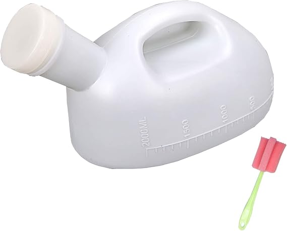 Urinal Bottle for Men, Urinal, Po Leakproof Urinator with Screw Lid, Emergency Urinator, Urinal Collector, Male Emergency Urinal Toilet, Hospital, Home, Camping, Car, Travel, 2,000 ml Urinal Bottle