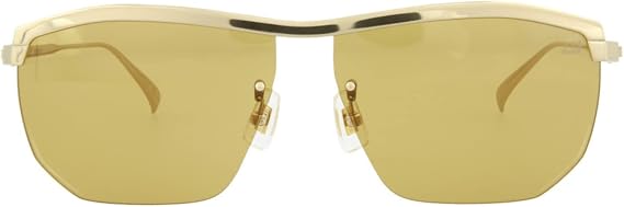 Dunhill DU0026S 004 Sunglasses Titanium Men's Gold/Yellow Pilot 62mm