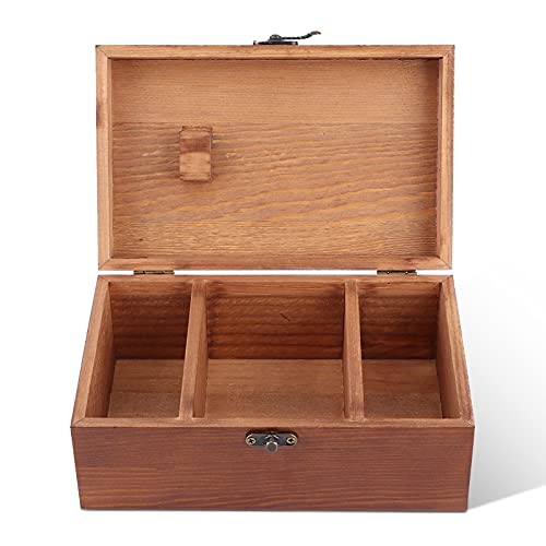 Agatige Wooden Sewing Box with Compartments, Vintage Sewing Case Wooden Sewing Basket Tools Accessories for for Adults, BeginnerEmpty Sewing Box