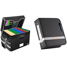 DocSafe Fireproof Document Box with Lock, 3 Ring Binder with Zipper