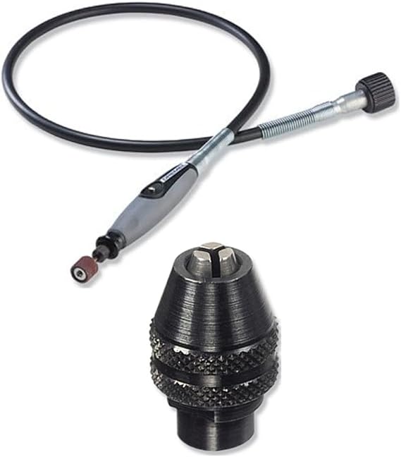 Dremel 225-02 Flex-Shaft Attachment with 4486 Keyless Chuck Bundle (2 Items)