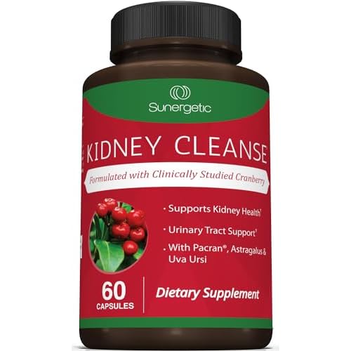 Premium Kidney Cleanse Supplement Powerful Kidney Support Formula With Cranberry and Astragalus- Helps Support Healthy Kidneys & Urinary Tract Support - Kidney Cleanse Detox & Repair 60 Capsules