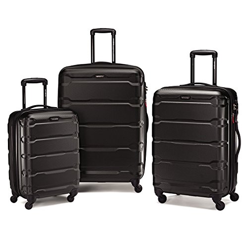 Samsonite Omni PC Hardside Spinner 24, Black, 3-Piece Set